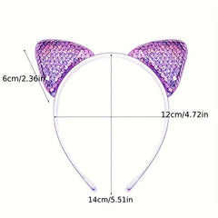 Gradient Holographic Cat Ears Headband