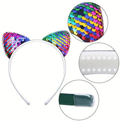 Gradient Holographic Cat Ears Headband