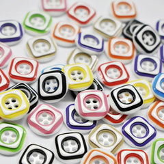 30pcs Resin Round Square Button Accessory Set for Girls