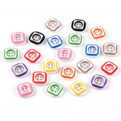 30pcs Resin Round Square Button Accessory Set for Girls