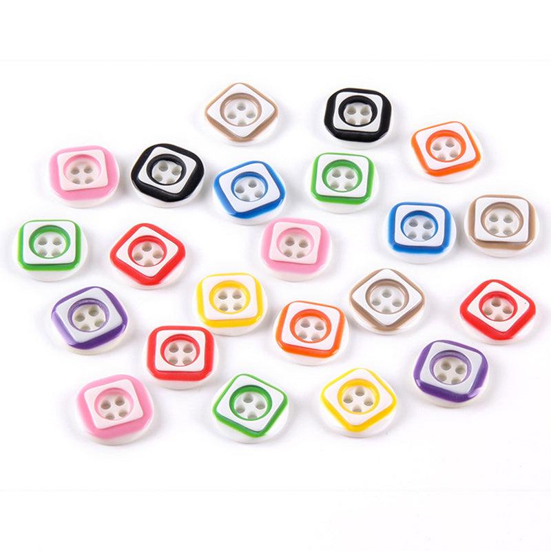 30pcs Resin Round Square Button Accessory Set for Girls