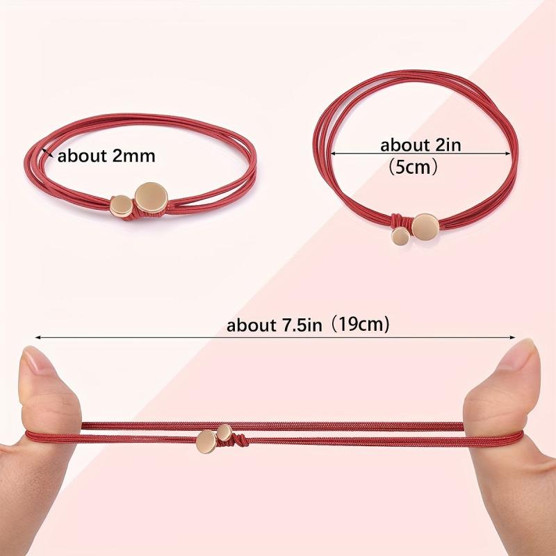 18pcs Boho Style Hair Ties Metal Charm Elastic Ponytail Holder Hair Accessories