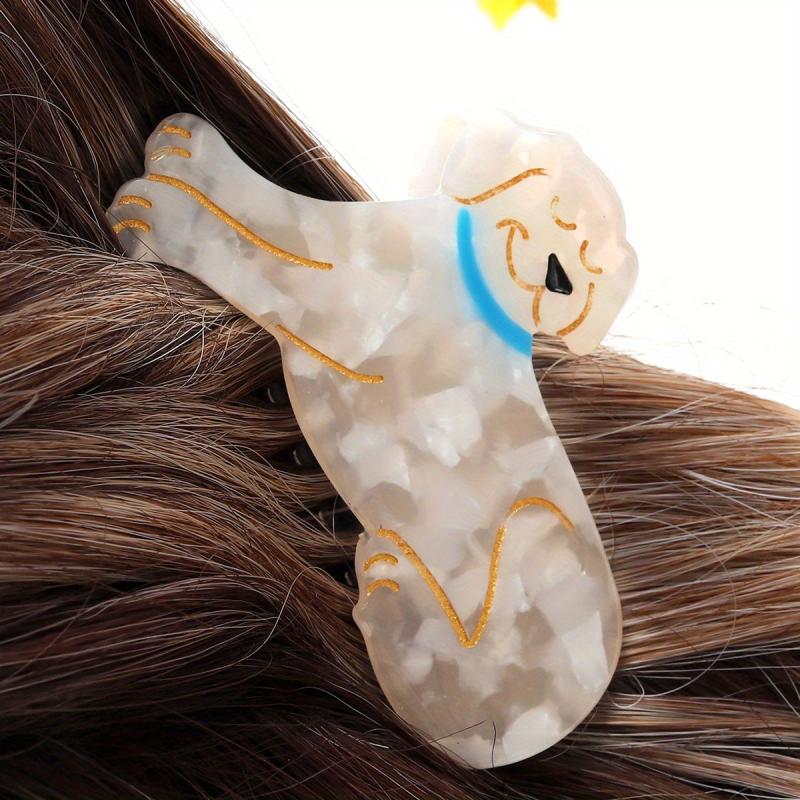 Acrylic Brown Dog Hair Clip Non-slip Large Shark Claw Hair Accessories