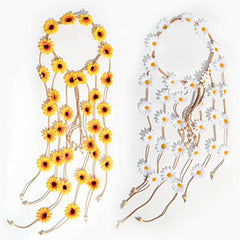 Hippie Sunflower Hairband Floral Crown Boho Headdress Headpiece