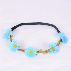 7pcs Flower Headband Women's Floral Hair Band Vacation Wreath Hair Accessories