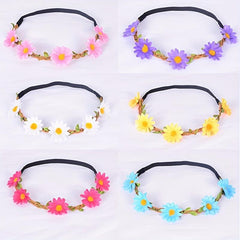 7pcs Flower Headband Women's Floral Hair Band Vacation Wreath Hair Accessories