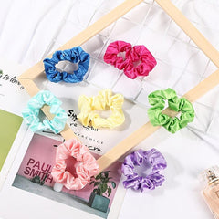 60pcs Satin Scrunchies Hair Tie Elastic Hair Rope For Women Girls