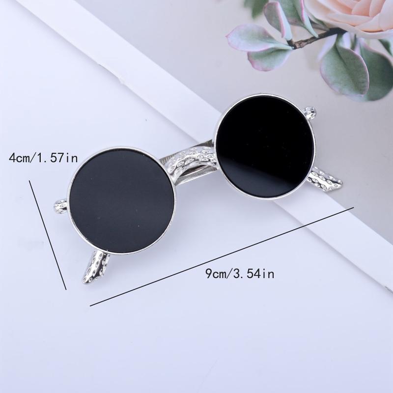 Golden Metal Hairpin Hair Clips Sunglasses Shape Hair Barrettes Hair Accessories