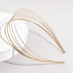 Alloy Golden Metal Wide Hair Band Head Band Solid Hair Hoop Hair Accessories