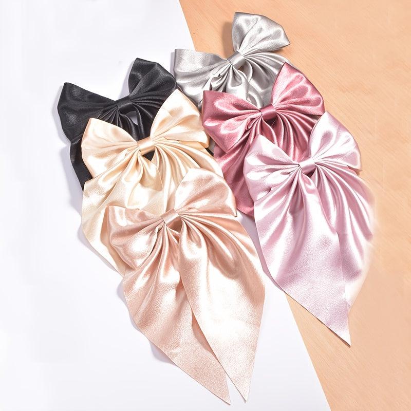 French Style Bow Hair Clips with Ribbon Hairpin for Girls
