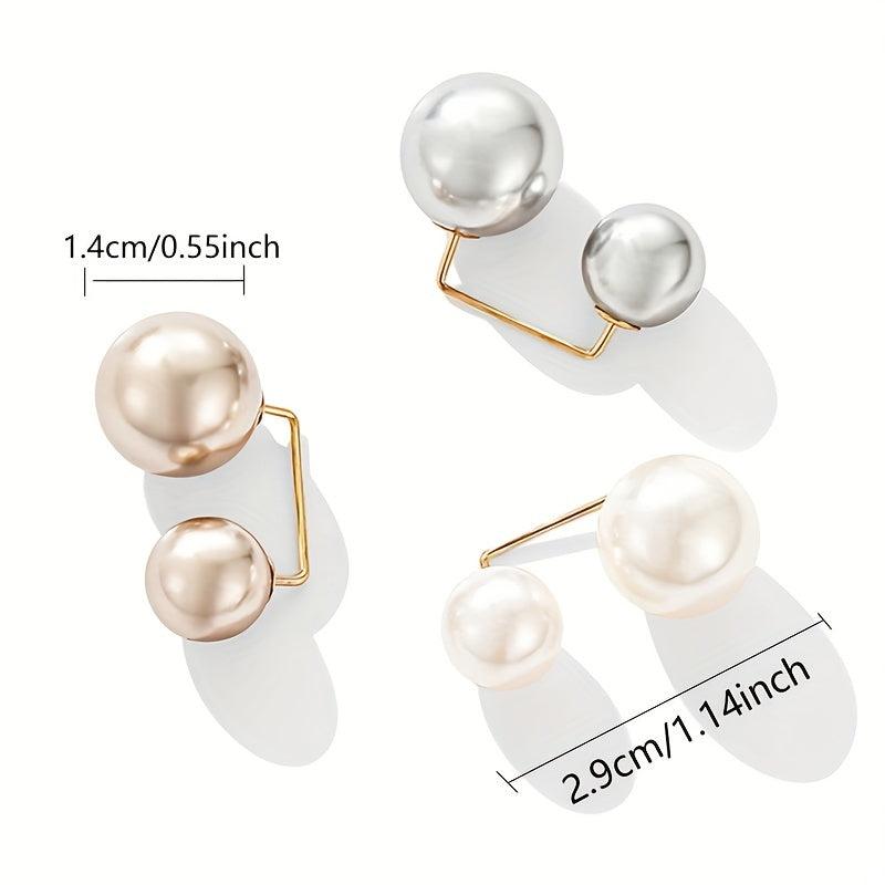 Women's Faux Pearl Brooch Pin for Coat Suit Buckle Pin