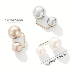 Women's Faux Pearl Brooch Pin for Coat Suit Buckle Pin