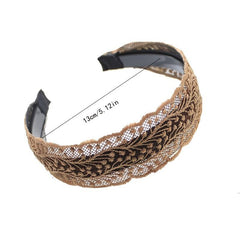 Wide Lace Hairband With Teeth Solid Headband Party Prom Hair Accessories