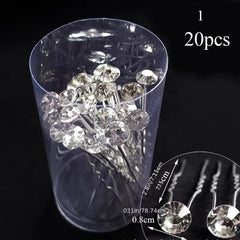 20pcs Rhinestone Bridal Wedding Hair Pins Hair Clips for Women and Girls