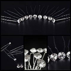 20pcs Rhinestone Bridal Wedding Hair Pins Hair Clips for Women and Girls