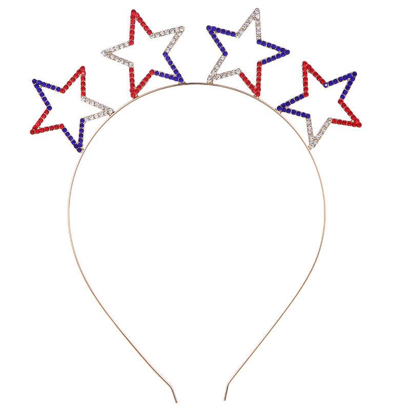 American Element Rhinestone Headband Star Pattern Hair Hoop
