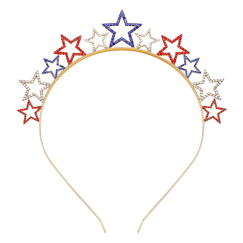 American Element Rhinestone Headband Star Pattern Hair Hoop
