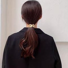 2 PCS Metal Hair Rope Twisted Metal Cross Hair Rope