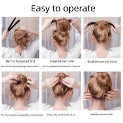 Donut Bun Make Magic Snap Roll Bun Tool DIY Hair Styling