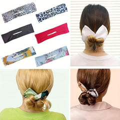 Bohemia Style Hair Bun Maker Bowknot Hair Tie French Hair Curler Headband