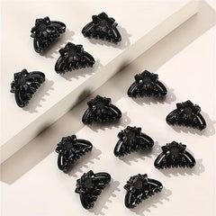 12pcs Small Flower Hair Claw Clip Strong Hold Hair Jaw Clip For Thick Hair