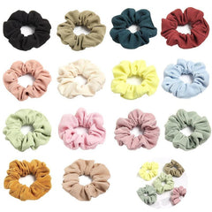 Corduroy Striped Scrunchies For Women Girls - Soft Hair Scrunchie