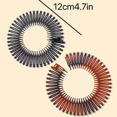 Stretch Hair Comb Claw Clip Circle Spring Headband Hair Accessories