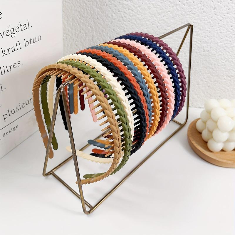 Macaroon Hair Band Braided Tooth Headband Style Headdress for Women Girls