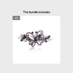 Butterfly Hair Crystal Barrette Clip for Girls Women