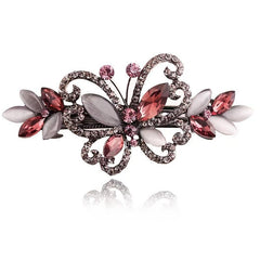 Butterfly Hair Crystal Barrette Clip for Girls Women