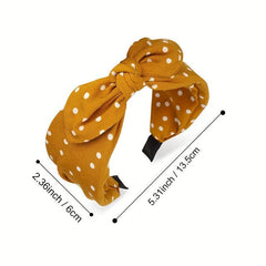 Boho Polka Dot Bowknot Headband for Women Girls