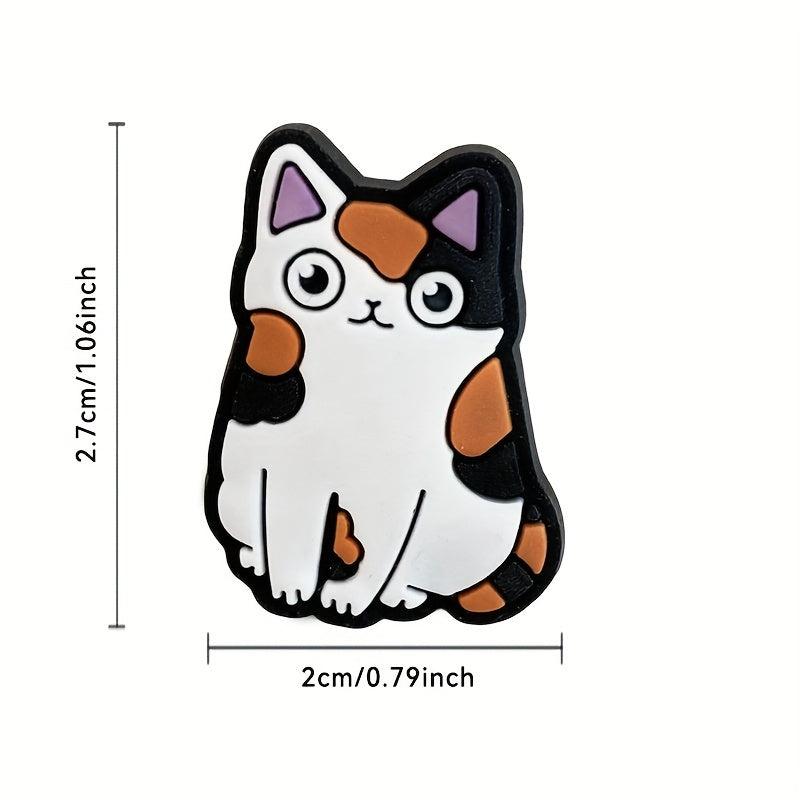 10Pcs Cat Series Shoe Charms for Clogs Birthday