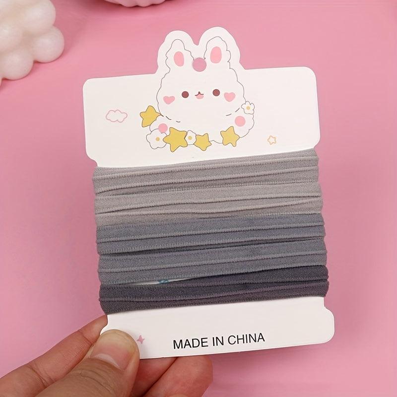 5pcs Thick Wide Hair Tie Seamless Hair Rope Elastic Ponytail Holder