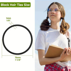 50 Pcs Hair Ties for Thick & Curly Hair Ponytail Holders Elastic Bands Women Men
