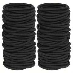 50 Pcs Hair Ties for Thick & Curly Hair Ponytail Holders Elastic Bands Women Men