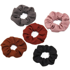 Solid Elastic Scrunchie For Women Girls Sleep Soft Scrunchies