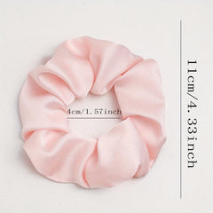 6pcs Women Scrunchies Hair Tie Style Solid Hair Ring For Ponytail Holder