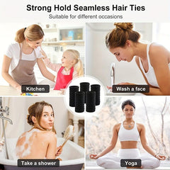 Thick Hair Elastic Hair Tie Seamless Rope Ponytail Holder