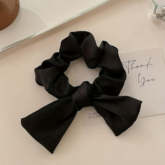3pcs Satin Bow Scrunchies Hair Tie Bowknot Hair Ring Women Girls Accessories