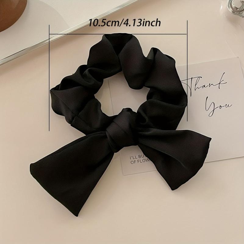 3pcs Satin Bow Scrunchies Hair Tie Bowknot Hair Ring Women Girls Accessories