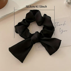 3pcs Satin Bow Scrunchies Hair Tie Bowknot Hair Ring Women Girls Accessories