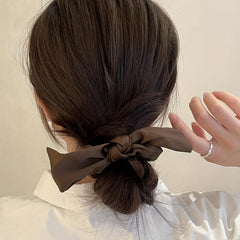 3pcs Satin Bow Scrunchies Hair Tie Bowknot Hair Ring Women Girls Accessories