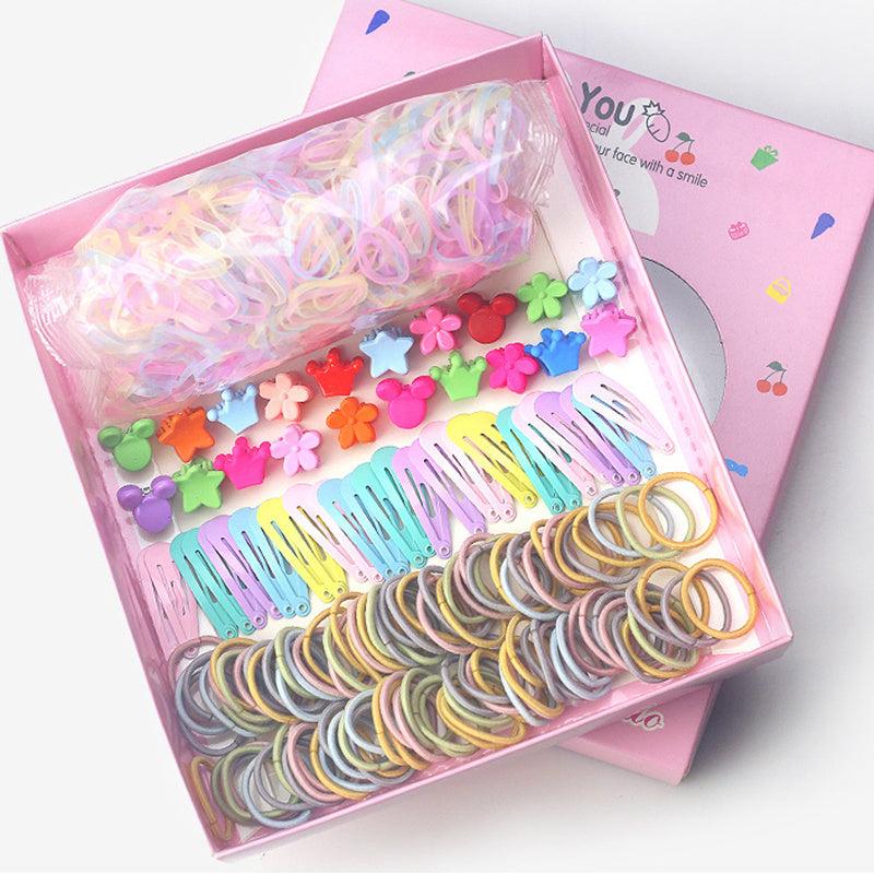 780pcs Hair Accessories Set Hair Tie Hair Clip Rubber Band Barrette Colorful