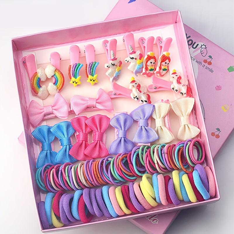 780pcs Hair Accessories Set Hair Tie Hair Clip Rubber Band Barrette Colorful