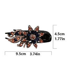 Rhinestone Flower Hair Clip Barrette Hair Pin Vintage Bridal Wedding