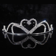 Silver Crystal Tiara Crowns Girls Princess Crown Rhinestone Birthday Crowns