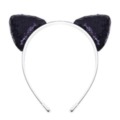 Glitter Cat Ears Headband For Baby Girls