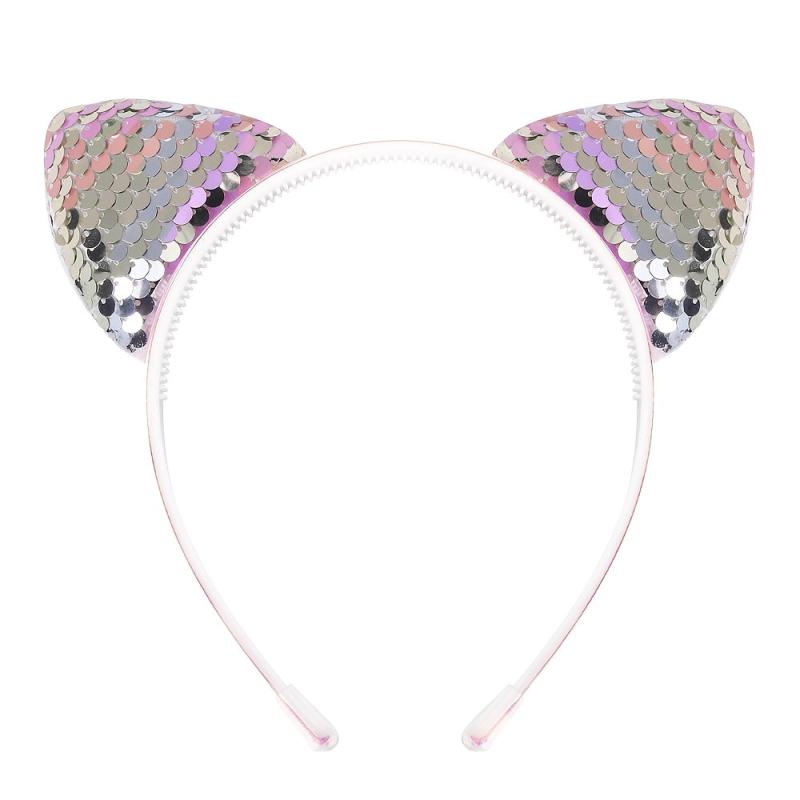 Glitter Cat Ears Headband For Baby Girls
