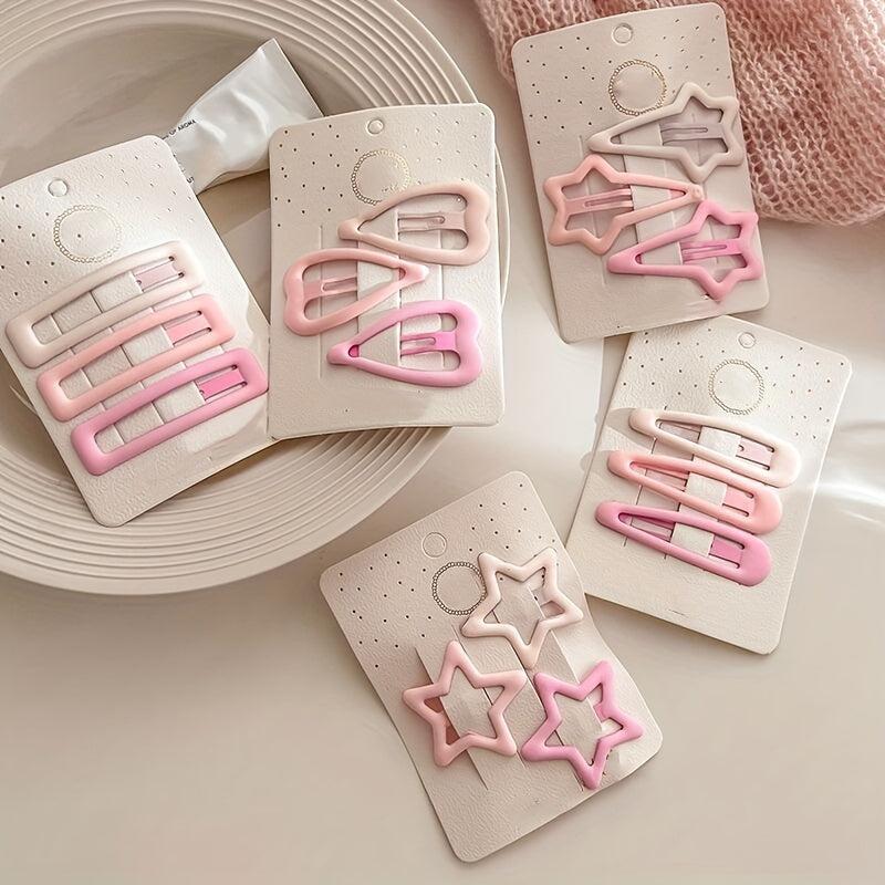 3pcs Hollow Star Snap Hair Clip Women Girls Baby Sweet Hair Clip