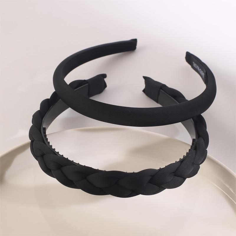 Retro Gloss Twist Headband Non slip Braided Hair Band Set